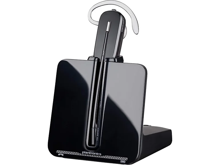 Plantronics - CS540 Wireless DECT Headset (Poly) - Single Ear (Mono) Convertible (3 wearing styles) - Connects to Desk Phone - Noise Canceling Microphone (Open Box)