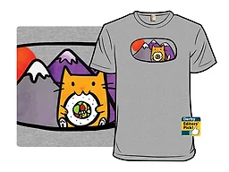 Catzilla of the Mountains Loves Giant Sushi