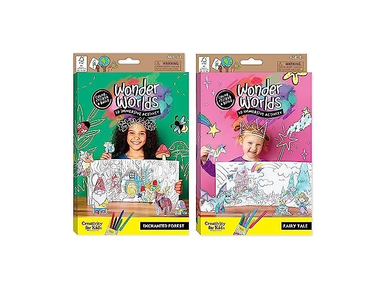 Creativity for Kids Wonder Worlds 3D Coloring Kit