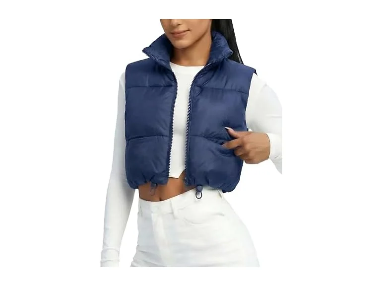 Fuinloth Women (XS) Car Coat Navy Blue