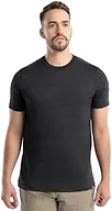 Wrangler Men's Performance Workwear Short Sleeve Crewneck T-Shirt, Black Heather, Medium