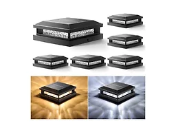 Bosceos KN0001 Solar Post Cap Lights 6-Pack