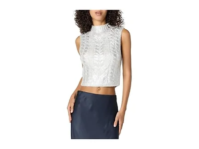 The Drop Women’s Skye Metallic Cropped Sweater