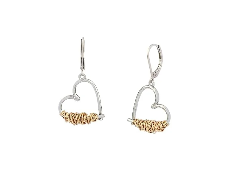 Robert Lee Morris Women's Heart Drop Earrings