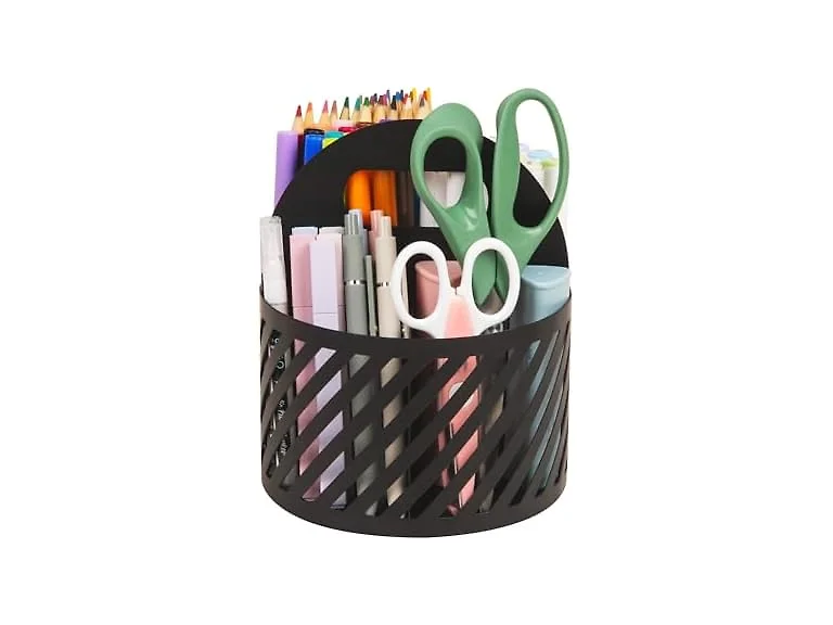 Mind Reader Round Metal Desktop Carousel Organizer