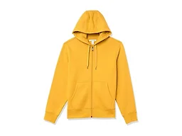 Amazon Essentials Men's Full-Zip Hooded Fleece Sweatshirt, -Gold, Small