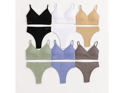 6-Pk Talmont Seamless Bra & Panty