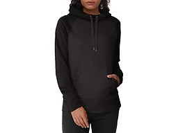 Hanes Women's Sport Performance Fleece Pullover Hoodie, Black Solid/Black Heather, XL