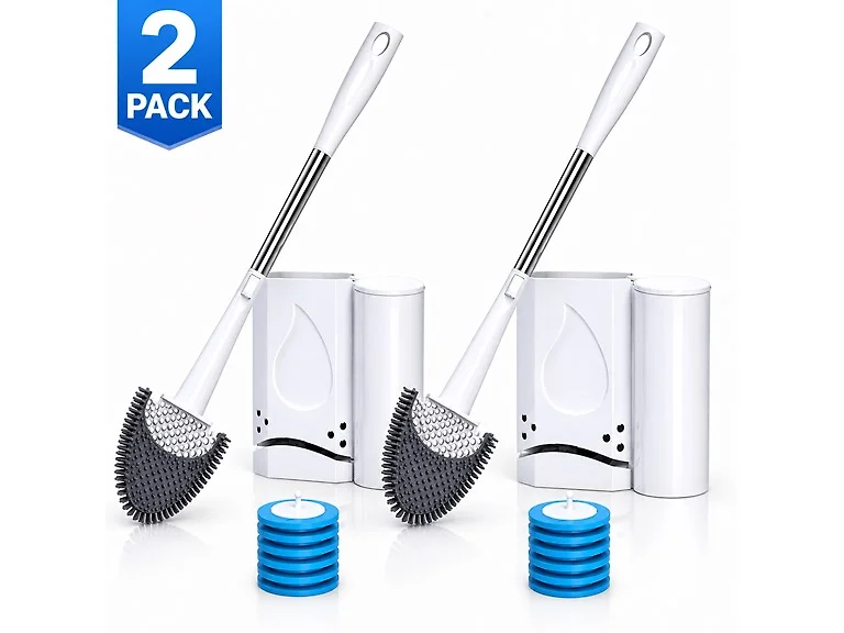 Silicone Toilet Brush and Holder Set