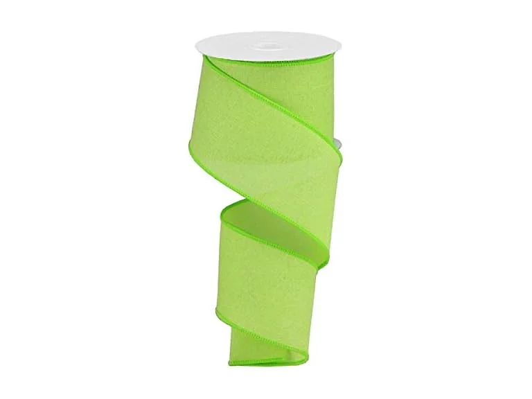 Solid Canvas Wired Edge Ribbon, 10 (2)
