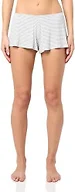 florence by mills Women's Do Not Disturb Cozy Ribbed Modal Sleep Short, Grey Stripe, Medium