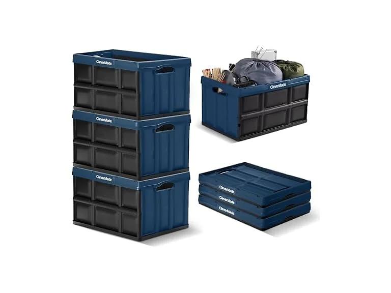 CleverMade Collapsible Storage Bins 62L (3-Pack)