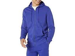 Amazon Essentials Men's Long-Sleeve French Terry Full-Zip Hoodie Sweatshirt (Available in Big & Tall), Royal Blue, X-Small