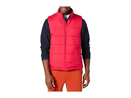Amazon Essentials Men's Midweight Fleece-Lined Insulated Puffer Vest, Red, X-Small