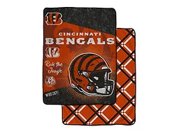 NFL Team Helmet Fleece Blanket - Cincinnati Bengals