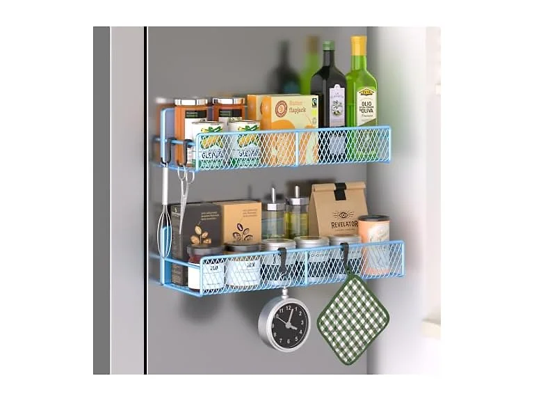 DTUQYX Magnetic Spice Rack for Refrigerator, 2 Pack
