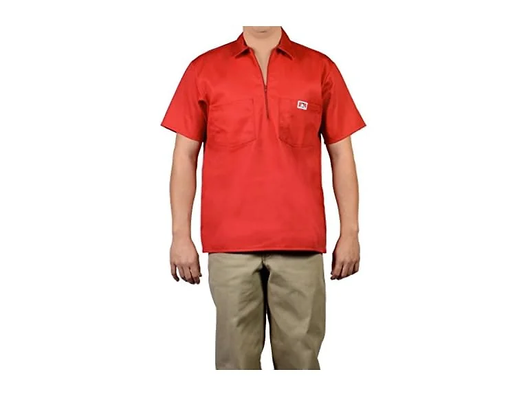 Ben Davis Men (XL) Short Sleeve Zip Shirt