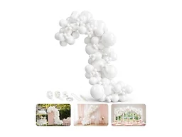 Bezente 8FT White Balloon Garland Arch Kit for Backdrop & Wall 103 Pcs