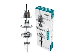 J&V Textiles 9-3601-BK Shower Caddy Corner Organizer 