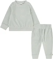 HUGGIES Velour Crewneck Sweatshirt and Jogger Pants 2-Piece Outfit Set