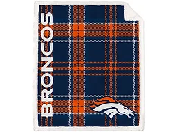 NFL Team Classic Plaid Throw - Denver Broncos