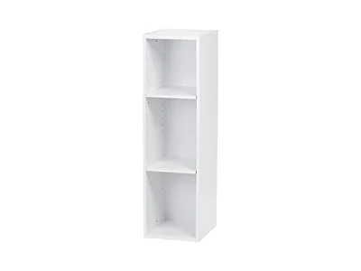 IRIS USA 3-Tier Cubby Storage Bookshelf with Adjustable Shelves