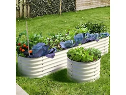 OLLE B0B82MQNYC 17" Tall Garden Bed Ivory