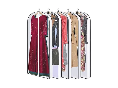 Clear Hanging Garment Bags 5-Pack