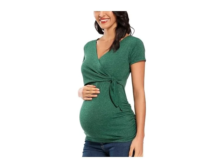 Glampunch Women (M) Maternity Shirts Short Tops