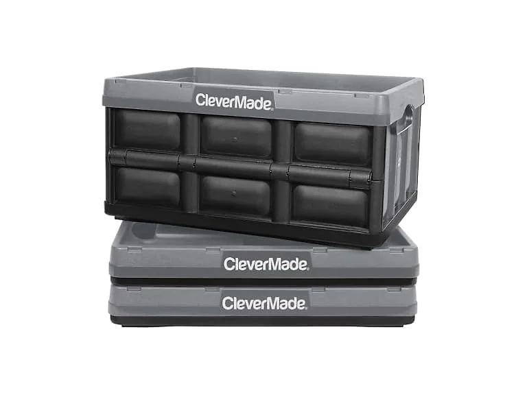 CleverMade Collapsible Storage Bins 46L (3-Pack)