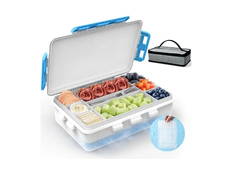 YARUITK Snackle Box with Ice Pack, White