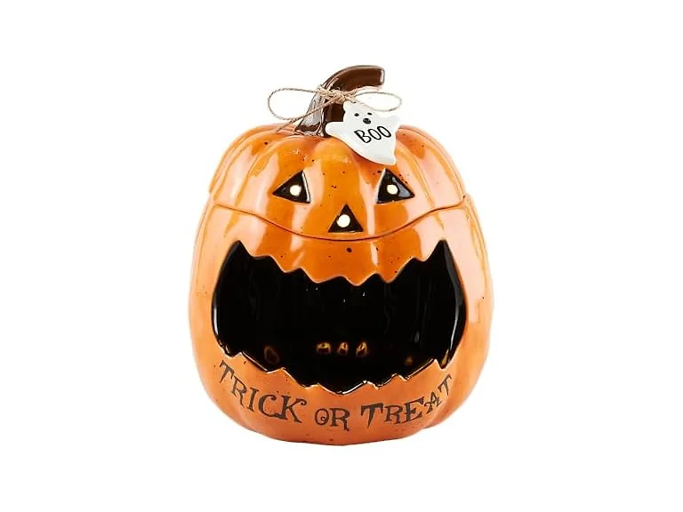 Mud Pie Led Sound Pumpkin Container