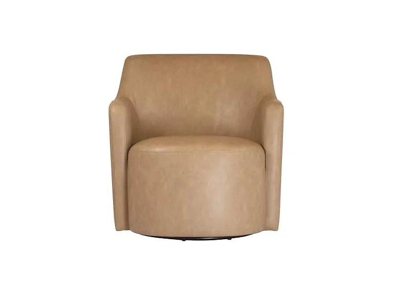 HomePop Barrel Swivel Chair, Sand