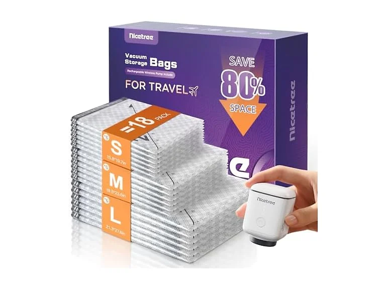 Nicetree 18-Pack Travel Vacuum Bags