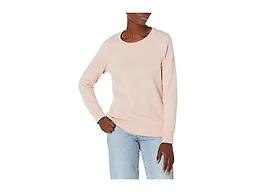 Amazon Essentials Women's Fleece Crewneck Long Sleeve Pullover Sweatshirt (Available in Plus Size), Light Pink, X-Large