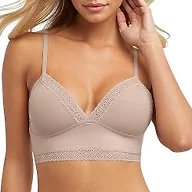 Maidenform Women's Lacy Triangle Bralette, Lace Bra with Convertible Straps, Wireless Bralette