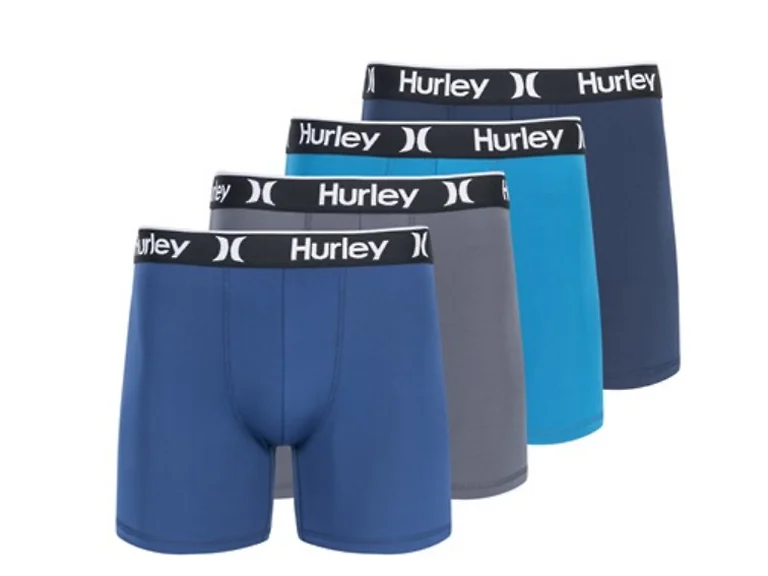 Hurley Men's 4-Pack Boxer Briefs