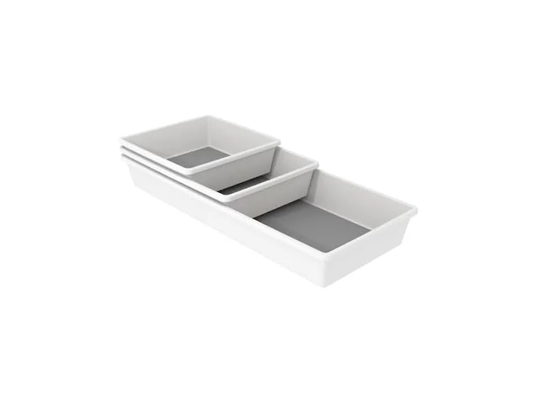 Oggi Set of 3 White Drawer Organizers
