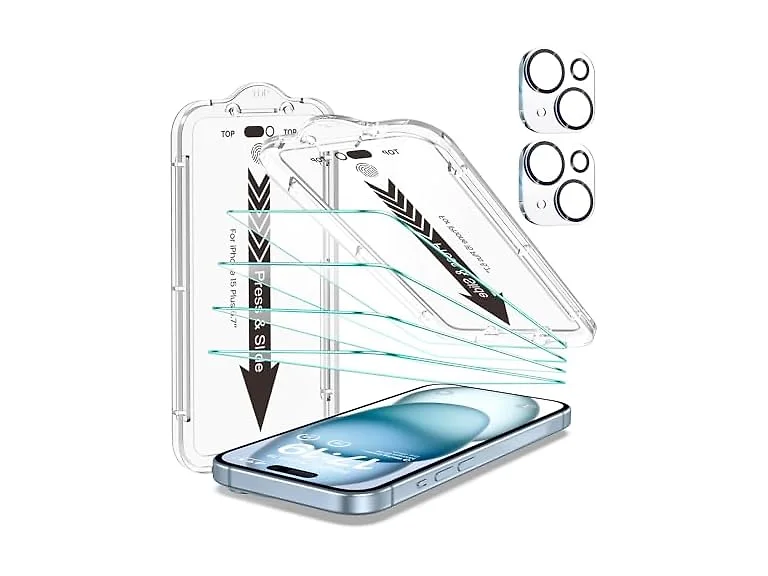 EZ-GLAZ iPhone 15 Plus Screen Protector 4+2 Pack