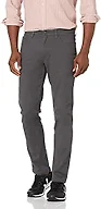 Amazon Essentials Men's Skinny Fit 5-Pocket Comfort Stretch Chino Pants, Grey, 33W x 36L