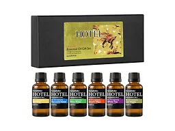 Grombolar Essential Oil Gift Set, Hotel-Inspired Fragrance Oil Set, 6 Luxury Hotel Scents for Diffusers, Reed Diffusers & Home Fragrance, Aroma Oils for Home Scenting, Housewarming Gift, 6×0.68 Fl Oz