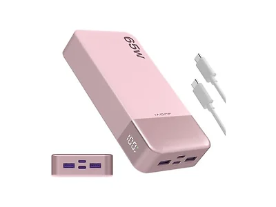 JUOVI Pink 65W 20000mAh Portable Charger