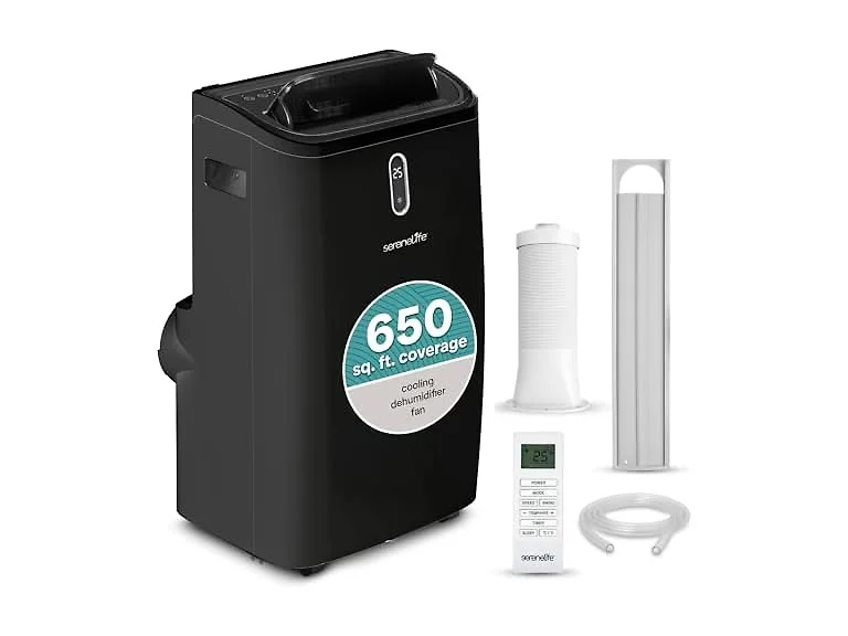 SereneLife SLPAC408B.5 14000 BTU 650sqft Portable AC