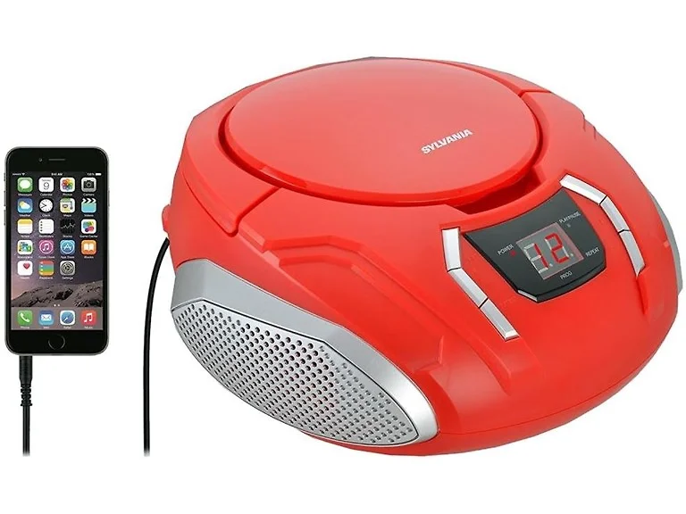 Sylvania Proscan Elite Portable CD Boombox Red