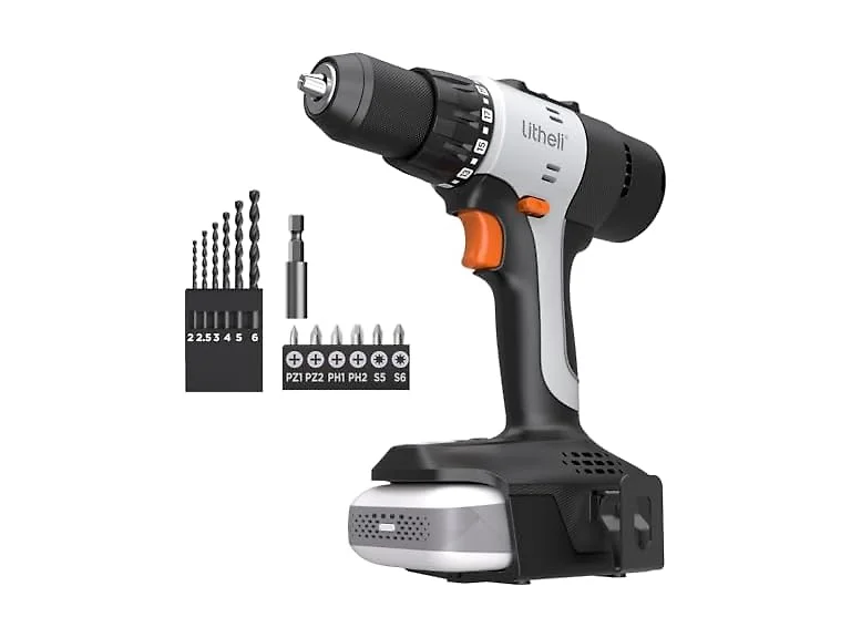 Litheli 20V Cordless Drill Driver, Electric Power Drill