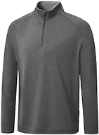 Frevontica Men's Quarter Zip Mock Neck Golf Pullover Moisture Wicking Top