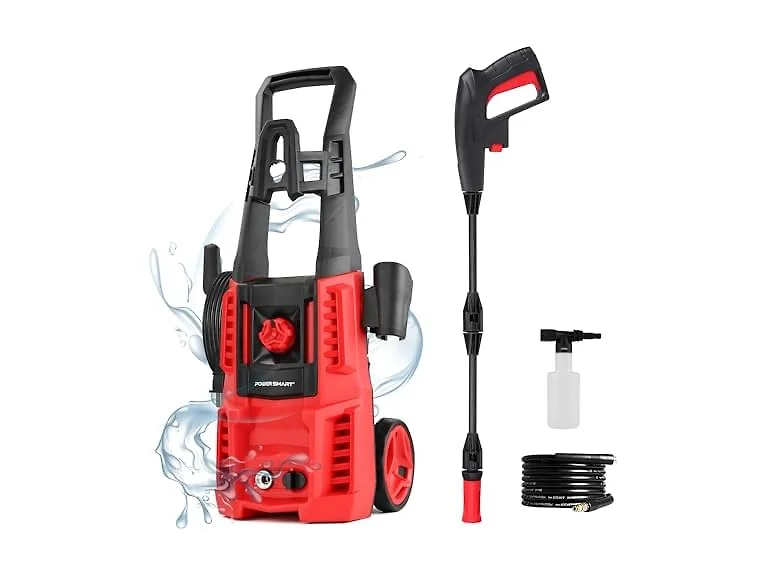 Electric Pressure Washer, 1850 PSI Max,1.0 GPM, 5" Wheels, 18M Cord