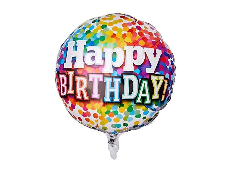 Folat Qualatex Birthday Rainbow Confetti Foil