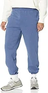 Amazon Essentials Men's Fleece Sweatpants, Closed Bottom, Blue Heather, X-Small