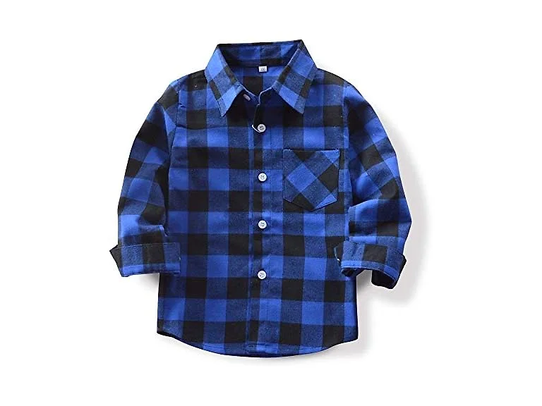 Sobrisah Boys (2T) Shirts Long Sleeve Button Shirt